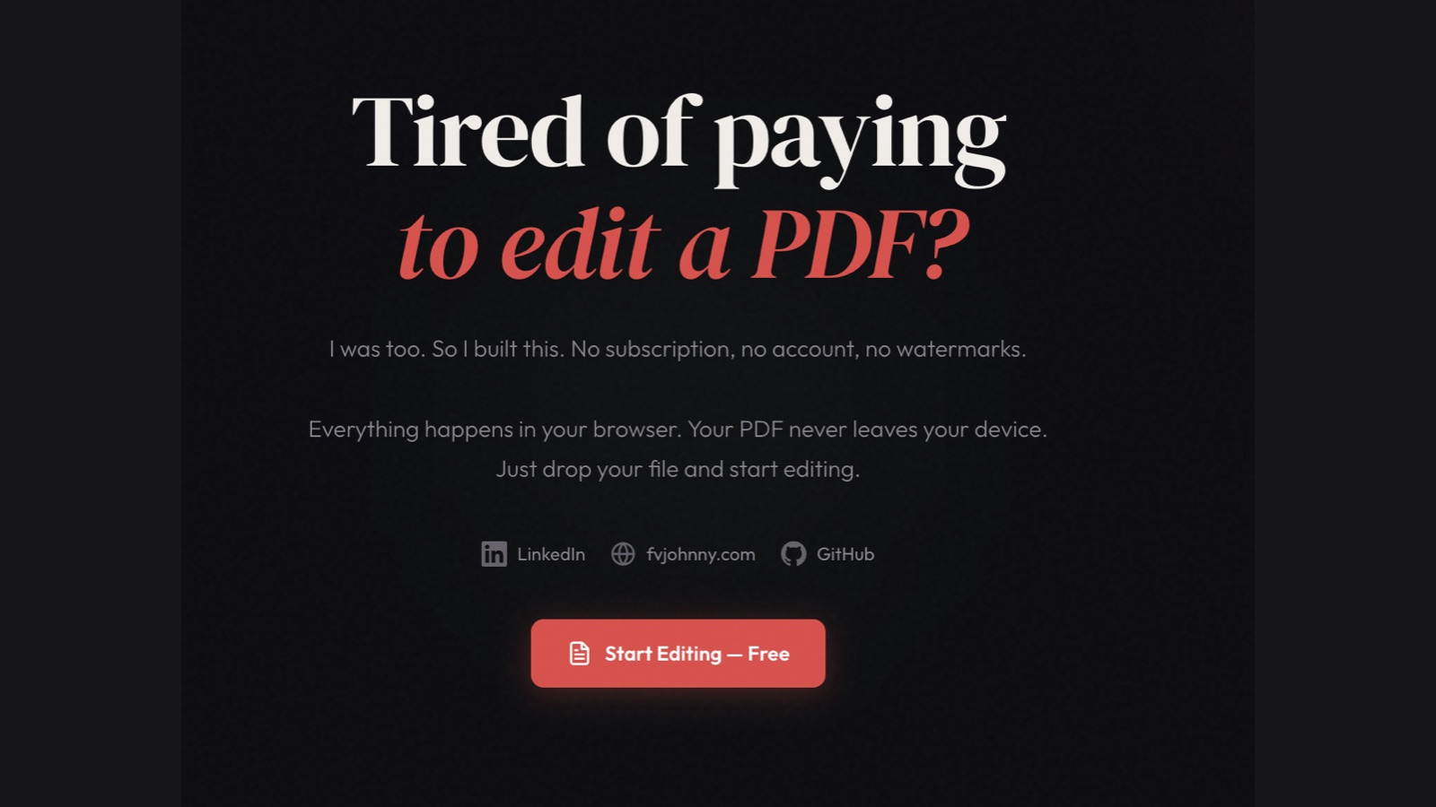 EditPDFFree.com — Free PDF Editor