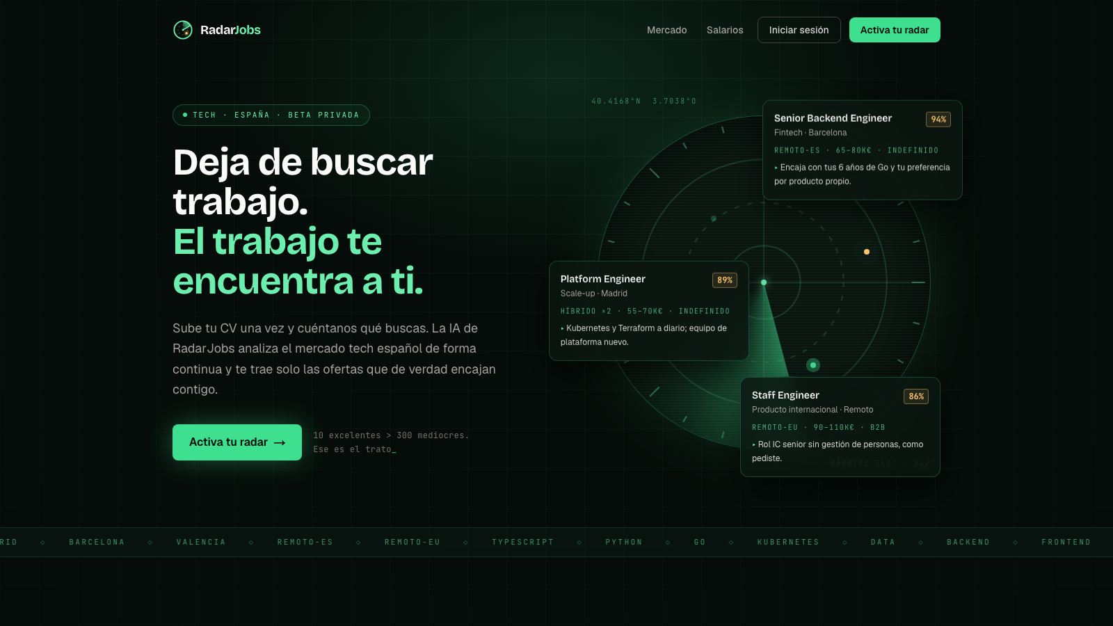 RadarJobs.ai — AI Job Discovery